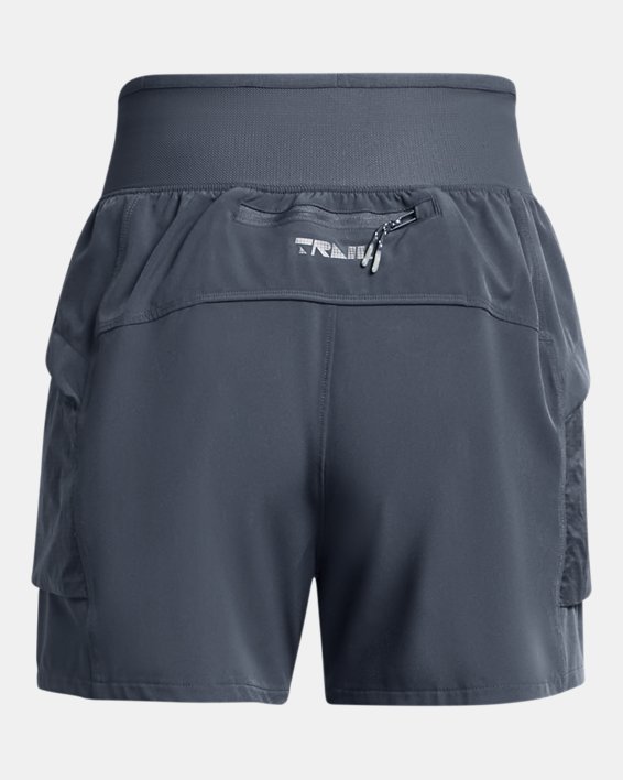 Women's UA Launch Trail Shorts in Gray image number 6